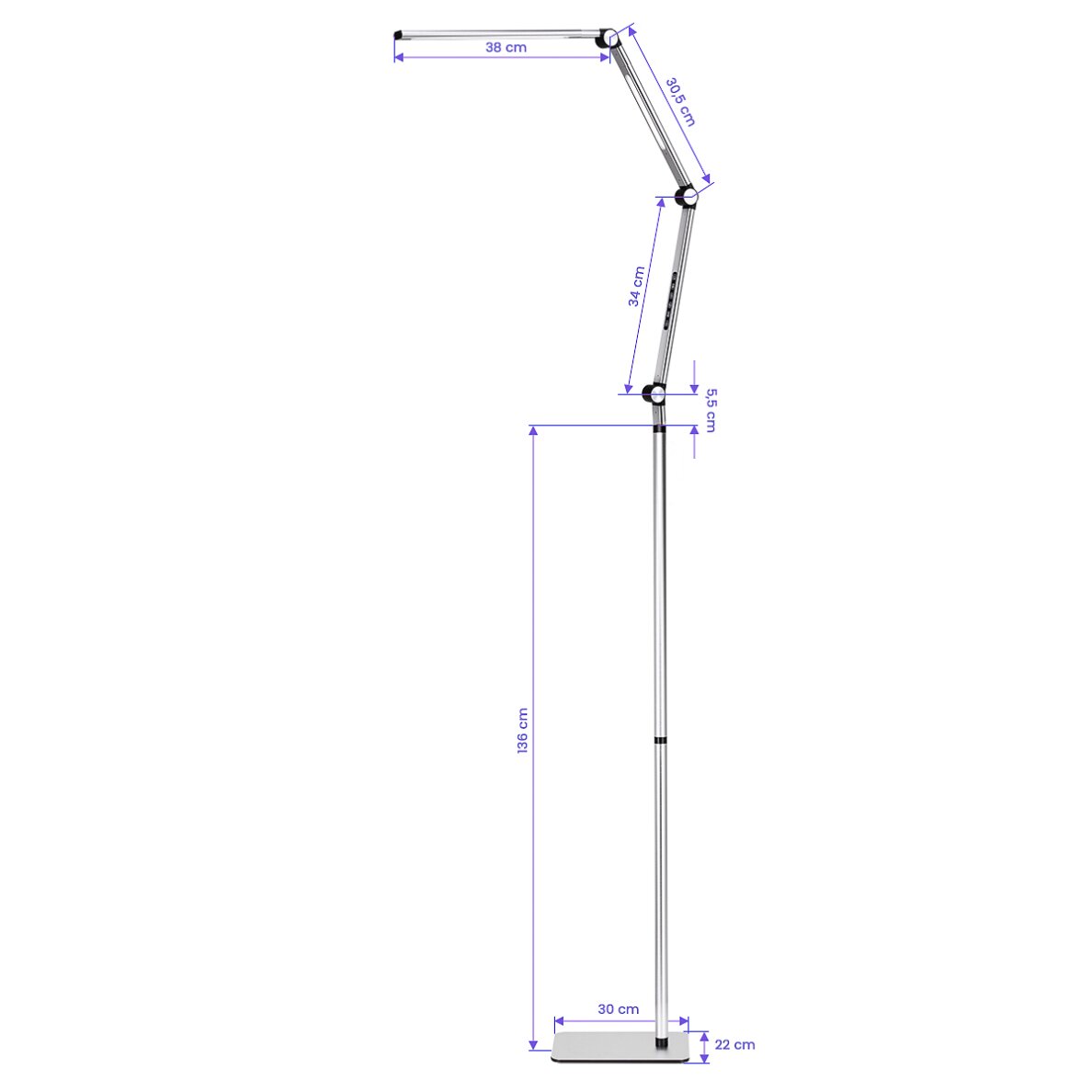 Kosmetoloģijas LED lampa Yoga Silver 22W 10 Kosmetoloģijas LED lampa Yoga Silver 22W 10