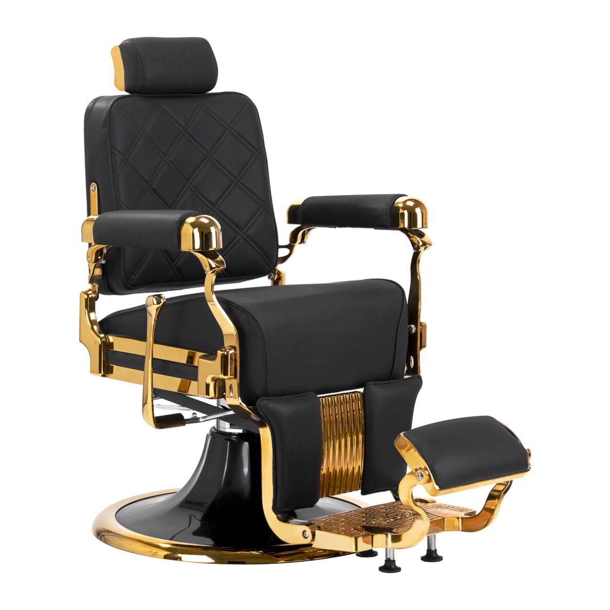 Fotel barberski Barber Chair Gabbiano Leonardo Gold Black Fotel barberski Barber Chair Gabbiano Leonardo Gold Black