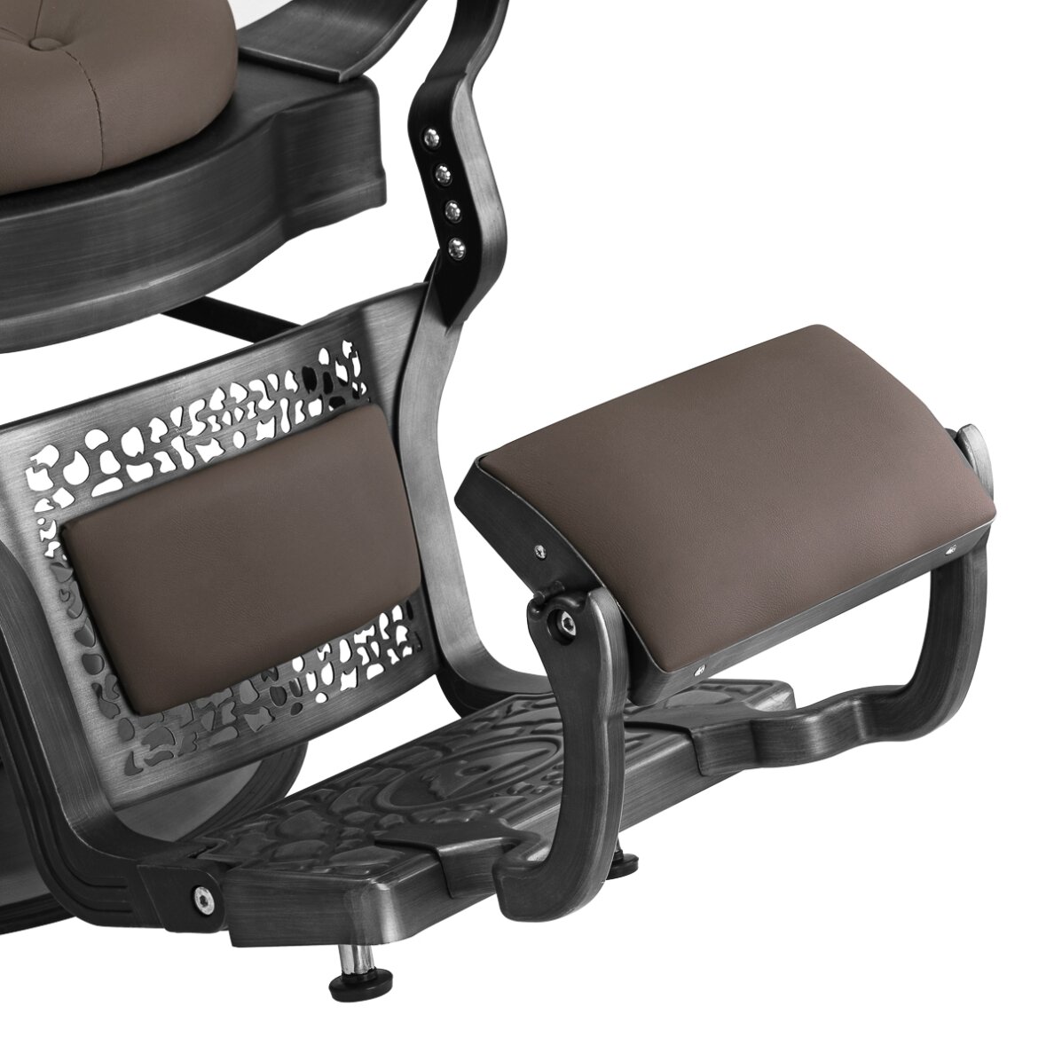 Парикмахерское кресло Barber Chair Gabbiano Niccolo Buttons Brown 6