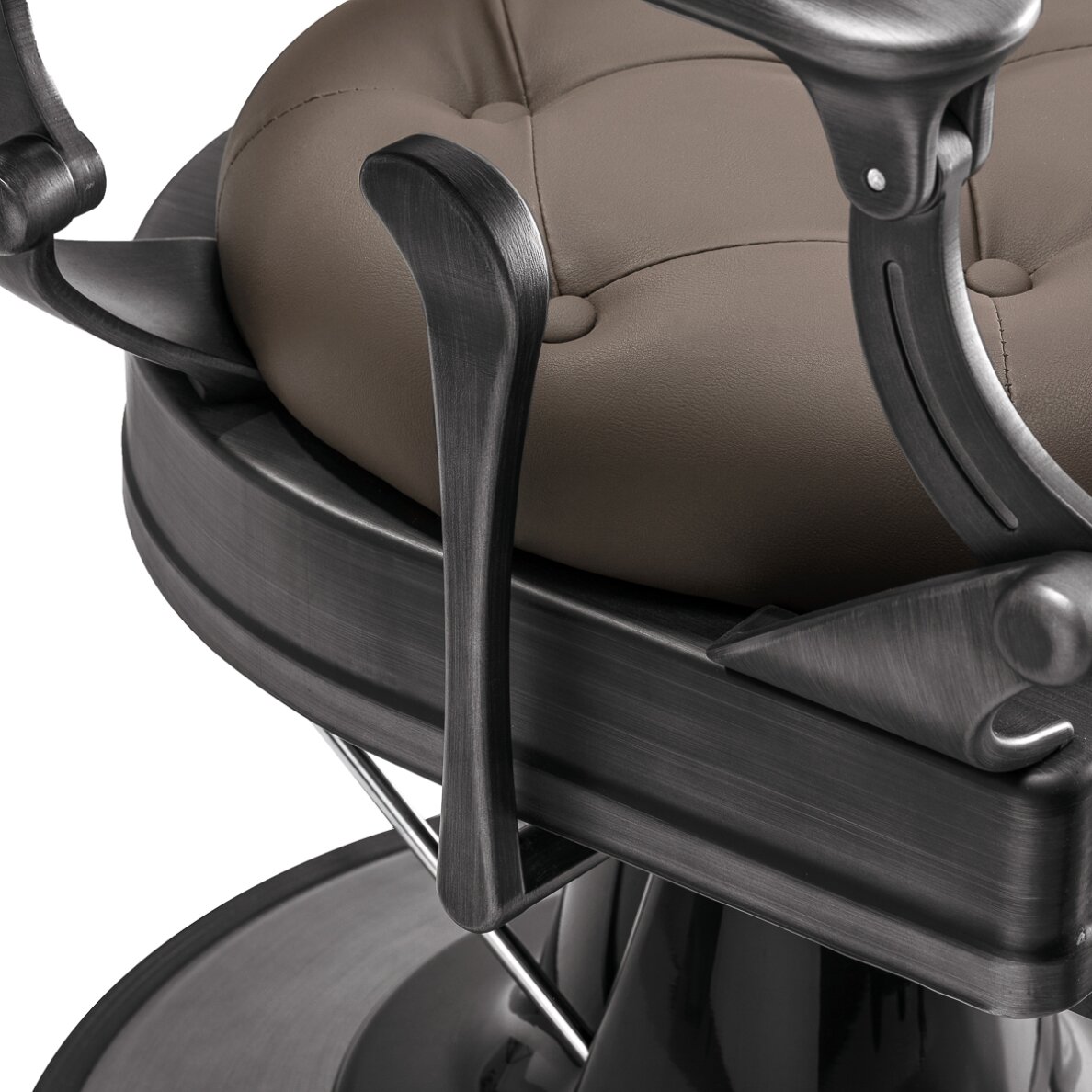 Парикмахерское кресло Barber Chair Gabbiano Niccolo Buttons Brown 8