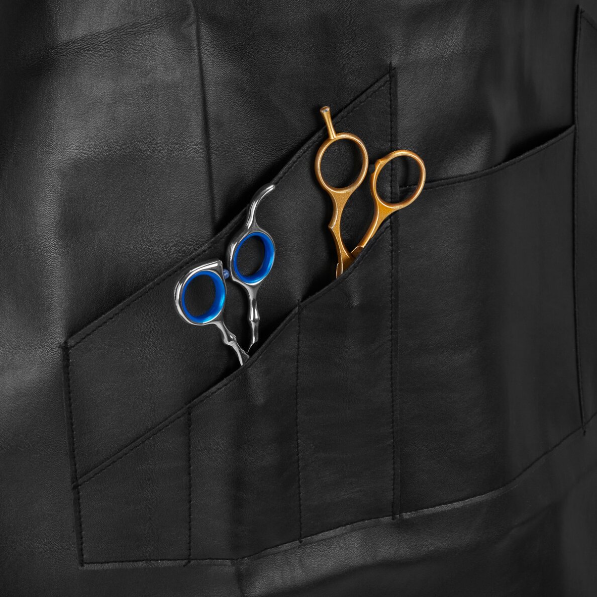 Black barber apron K-508 5 Black barber apron K-508 5