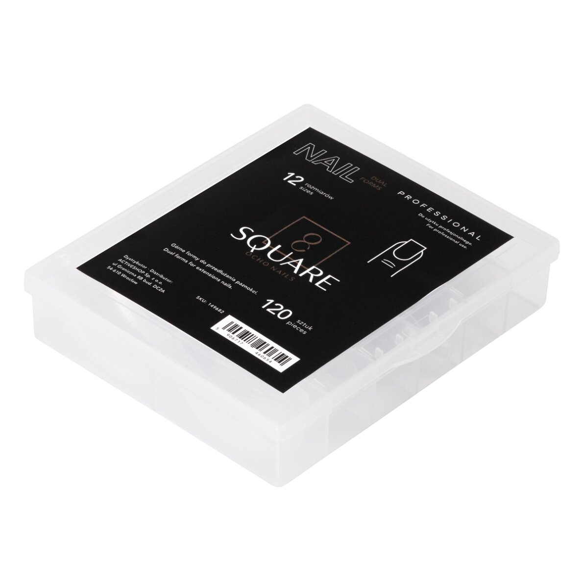 OCHO NAILS Nagelverlängerungsformen quadratisch, 120 Stück. OCHO NAILS Nagelverlängerungsformen quadratisch, 120 Stück.