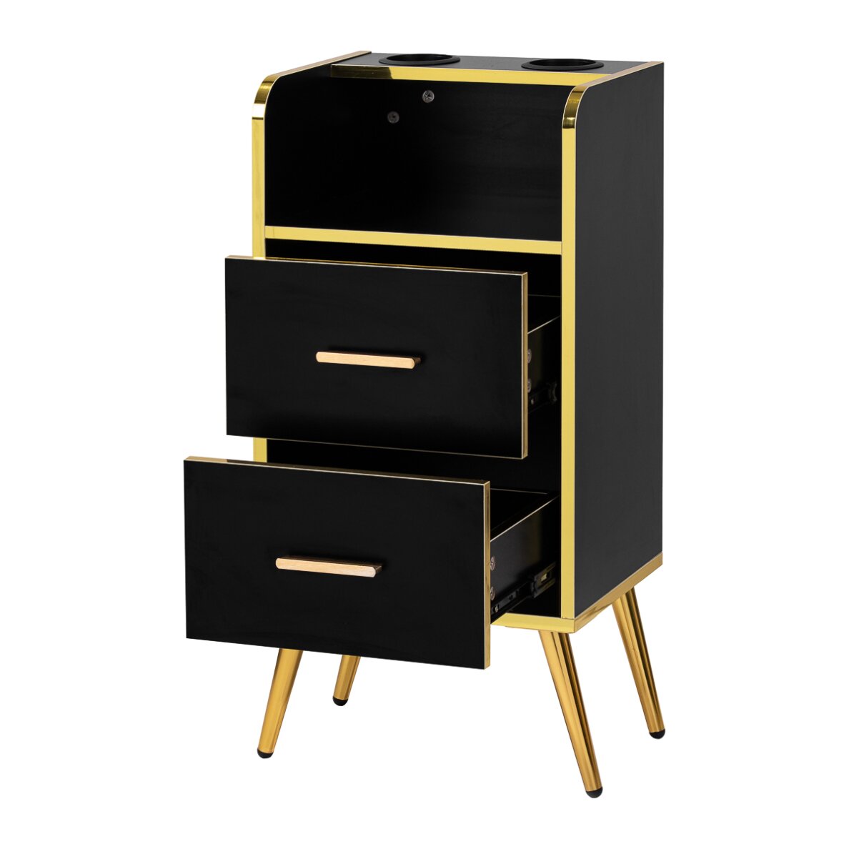 Hairdresser's accessory table Gabbiano Trix Gold Black 1 Hairdresser's accessory table Gabbiano Trix Gold Black 1