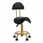 Meistara krēsls STOOL BEAUTY 3 BLACK GOLD