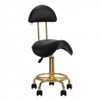 Kosmetoloģijas taburete STOOL BEAUTY 3 BLACK GOLD