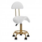 Beautician stool STOOL BEAUTY 3 WHITE GOLD