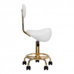 Meistara krēsls STOOL BEAUTY 3 WHITE GOLD