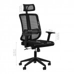 Kontoritool ratastel RECEPTION CHAIR MAX COMFORT QS-16A BLACK