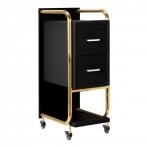 Cosmetology trolley GABBIANO HAIRDRESSER HELPER SOLO MODEL GOLD BLACK