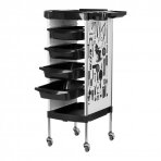 Hairdressing trolley GABBIANO HAIRDRESSER HELPER MODEL 2 WHITE GRAPHIC