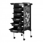 Meistrikäru GABBIANO HAIRDRESSER HELPER MODEL 1 BLACK GRAPHIC