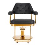 Frizieru krēsls GABBIANO PROFESSIONAL HAIRDRESSING CHAIR GRANADA GOLD BLACK
