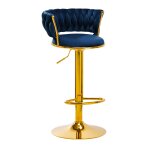 Bar stool 4RICO ROMAN VELVET SEABLUE