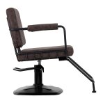 Frizieru krēsls Gabbiano Professional Hairdressing Chair Katania Loft Old Leather Dark Brown