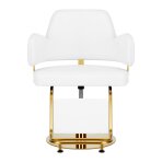 Frizieru krēsls Gabbiano Professional Hairdressing Chair Linz Gold White