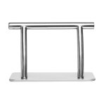 Hairdressing footrest Gabbiano 30cm Silver