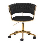 Office chair with wheels 4Rico QS-GW01G Velvet Black