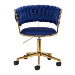 Office chair with wheels 4Rico QS-GW01G Velvet Blue