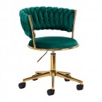 Biroja krēsls ar riteņiem 4Rico QS-GW01G Velvet Green