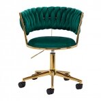 Office chair with wheels 4Rico QS-GW01G Velvet Green