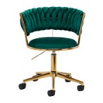 Office chair with wheels 4Rico QS-GW01G Velvet Green