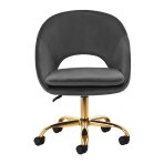 Bürostuhl mit Rollen 4Rico QS-MF18G Velvet Grey