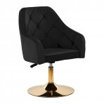 Swivel armchair 4Rico QS-BL14G Velvet Black
