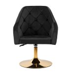 Swivel armchair 4Rico QS-BL14G Velvet Black