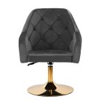 Swivel armchair 4Rico QS-BL14G Velvet Grey