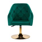 Swivel armchair 4Rico QS-BL14G Velvet Green