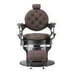 Kirpyklos kėdė Barber Chair Gabbiano Niccolo Buttons Brown