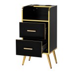 Hairdresser's accessory table Gabbiano Trix Gold Black