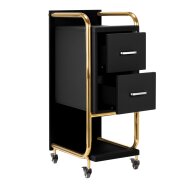 Cosmetology trolley GABBIANO HAIRDRESSER HELPER SOLO MODEL GOLD BLACK