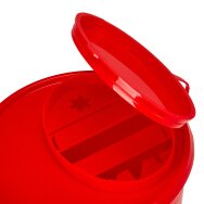1L talpos medicininių atliekų konteineris, raudonas