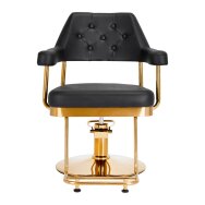 Kirpyklos kėdė GABBIANO PROFESSIONAL HAIRDRESSING CHAIR GRANADA GOLD BLACK