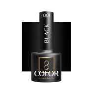 OCHO NAILS hibridinis nagų lakas Black 002, 5 g
