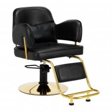Frizieru krēsls HAIR SYSTEM PROFESSIONAL HAIRDRESSING CHAIR LINZ GOLD BLACK