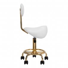 Kosmetologinė meistro kėdutė STOOL BEAUTY 3 WHITE GOLD