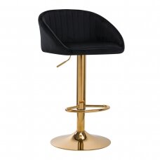 Bar stool STILISIMUS VELVET BLACK GOLD