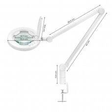 Cosmetology LED lamp with magnifier 5D 12W ADJUSTABLE LIGHT COLOR