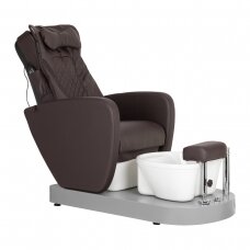 Pedikīra krēsls ar kāju vanniņu AZZURRO 016C PEDICURE MASSAGE CHAIR BROWN