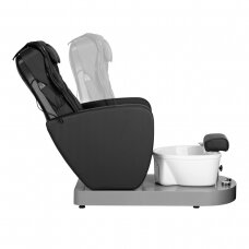 Pedikīra krēsls ar kāju vanniņu AZZURRO 016C PEDICURE MASSAGE CHAIR BLACK