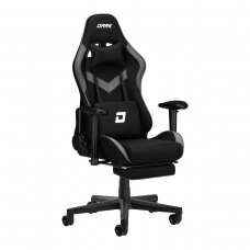 Spēļu krēsls ar kāju balstu DARK PREMIUM GAMING CHAIR BLACK WITH FOOTREST