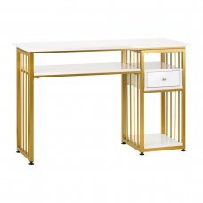 Manikīra galds LOFT PLUS GOLD WHITE