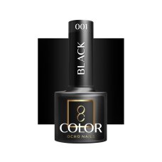 OCHO NAILS hibridinis nagų lakas Black 002, 5 g