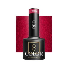 Гибридный лак для ногтей OCHO NAILS, красный 206, 5 г