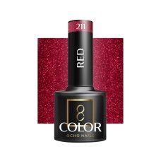 Гибридный лак для ногтей OCHO NAILS, красный 211, 5 г