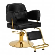 Frizieru krēsls Hairdressing Chair Linz Gold Black