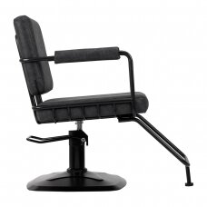 Frizieru krēsls Gabbiano Professional Hairdressing Chair Katania Loft Old Leather Black