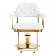 Frizieru krēsls Gabbiano Professional Hairdressing Chair Granada Gold White